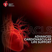 AHA Advanced Cardiovascular Life Support logo | red transparent heart
