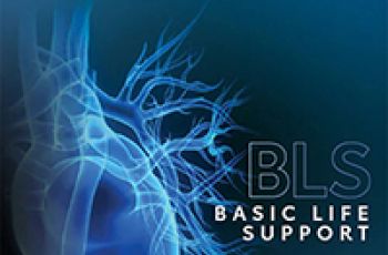 AHA Basic Life Support logo | blue transparent heart